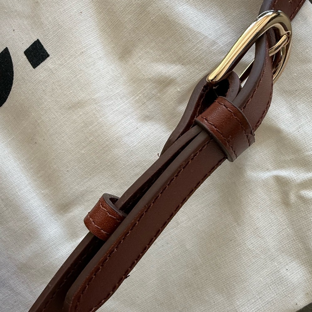 A.P.C. Tan Leather Demi Luna (Half Moon) Crossbody Bag NWT - Picture 6 of 11